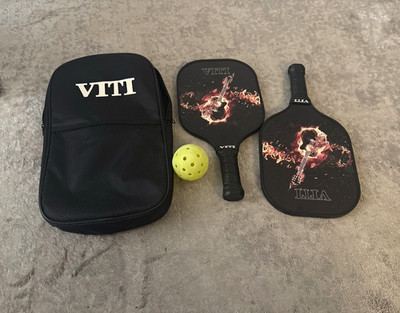 VITTA Pickleball Paddle Set - 2 Paddles, Ball & Carrying Case