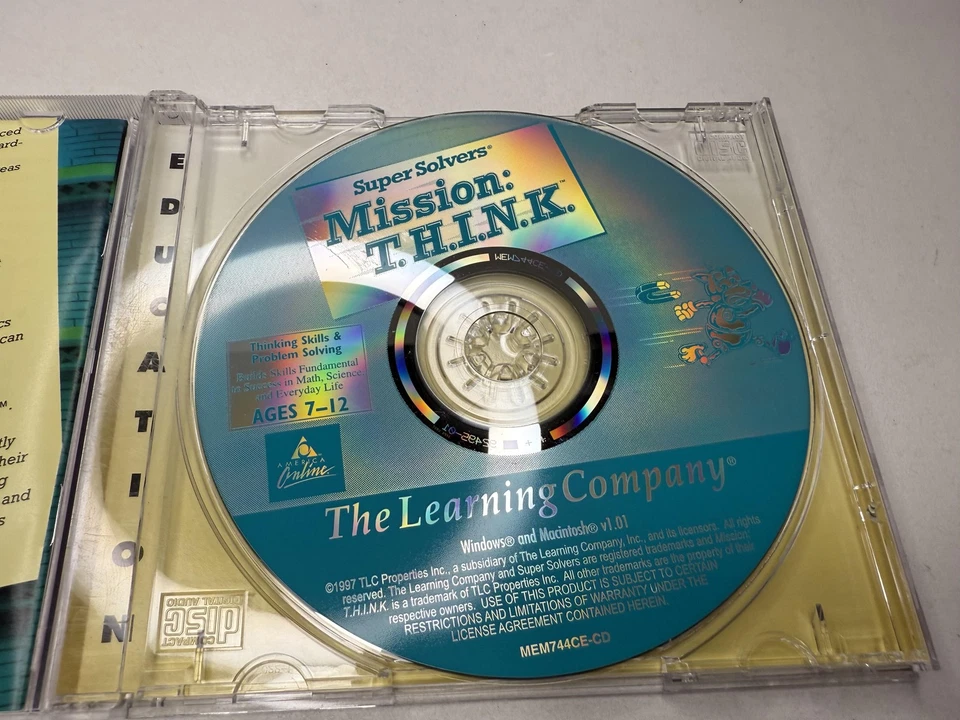 Vintage Super Solvers Mission T.H.I.N.K. The Learning Company 1997 PC Mac CD-ROM - Image 4 of 4