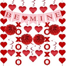 21Pcs Valentines Day Decorations Valentines Day Decor Pre-Assembled Hanging