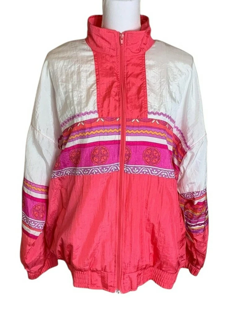 Veste De Survêtement Vintage Bold Spirit - Coupe-vent Colorblock Femme - Taille M