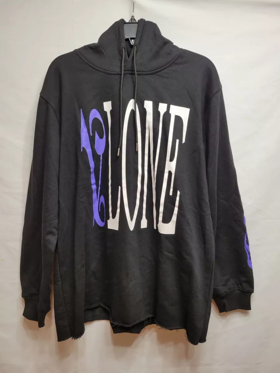 Live VLONE Die Palm Angels Hoodie Black Purple sweat shirt Hoodie New size  Med.