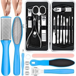 Juego Set De23 Manicura Y Pedicura Profesional Para Corta Uñas Acero Inoxidable.