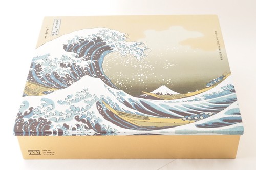 Box Empty Box Steel Candy Box Katsushika Hokusai Size: 27.5cm x 24.5cm x 5.6cm
