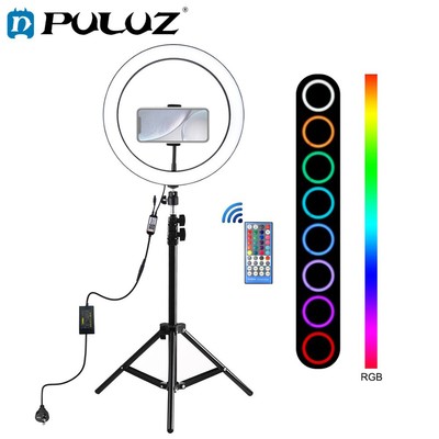 PULUZ 12inch RGB Dimmable LED Ring Light Vlogging Selfie Photography Video Light