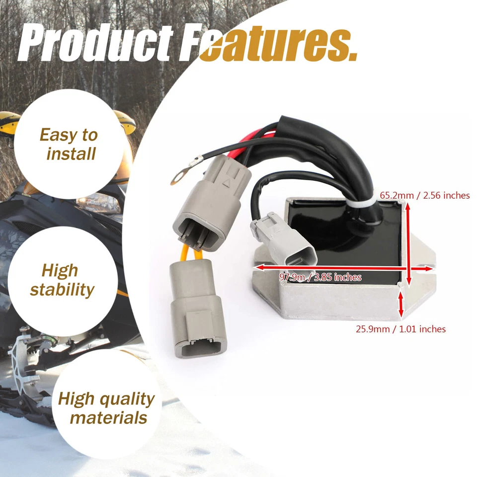 Voltage Regulator Rectifier for Ski-Doo Mach Z 1000 /MXZ XRS 600 SDI 2004-2008 - Image 3 of 4