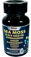 MDA Supplements Sea Moss 16-in-1 Capsules - 19.445 mg - 60 Count - EX 05/26