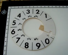 ORIG NEW YORK TELEPHONE CO NUMBER / LETTER ROUND DIAL OVERLAY CARD W/ ORIG BACK