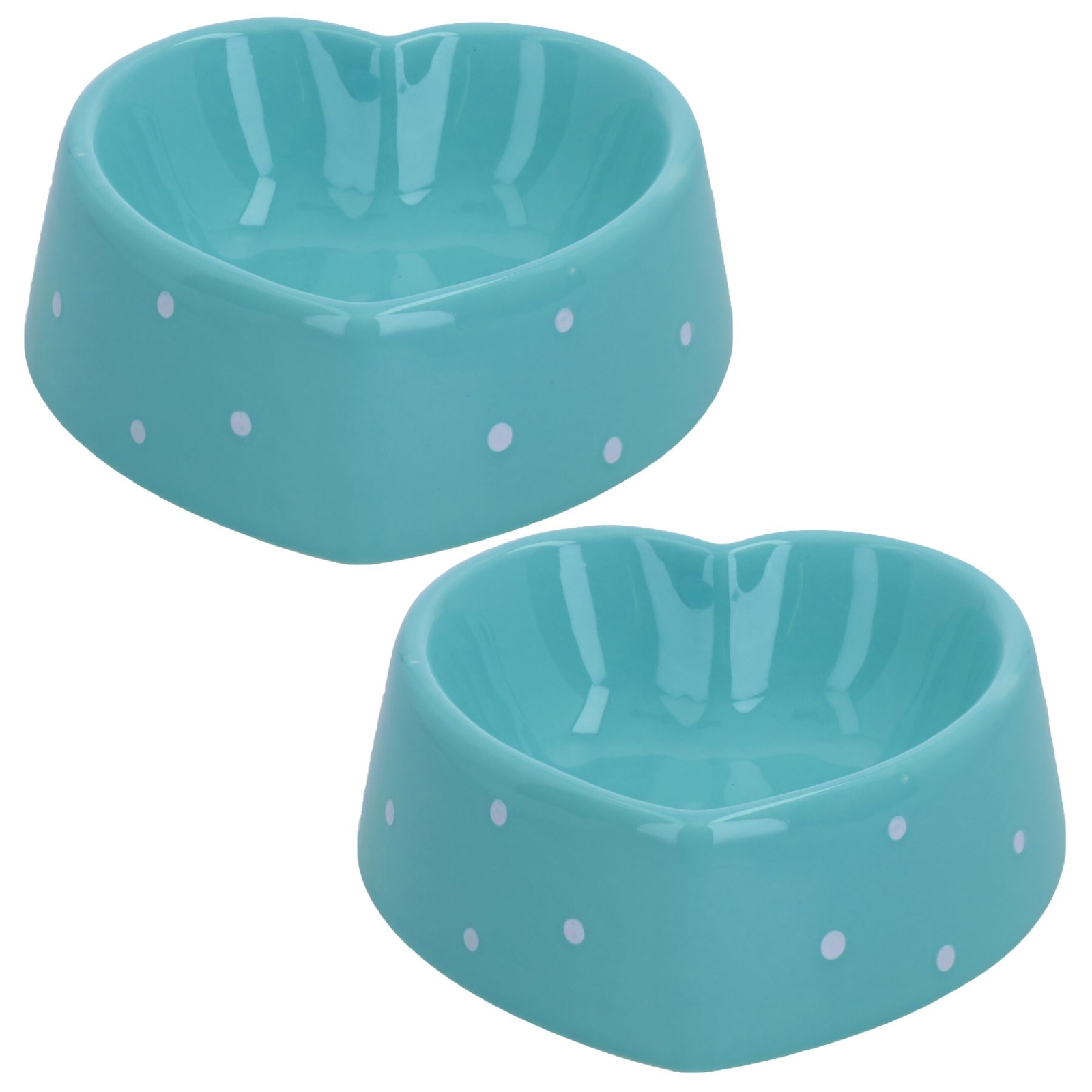Two Blue Heart Dog Small Animals Puppies Kittens Small Dog Bowl 15cm/300ml