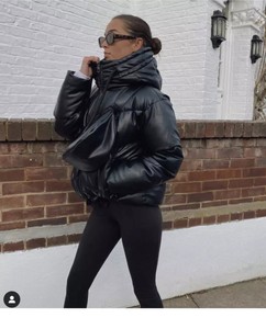 zara black puffer jacket