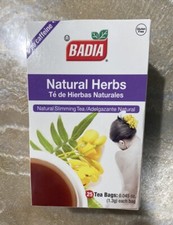 Gluten Free Natural Slimming Tea Herbs BADIA 25 units New Unopened Box