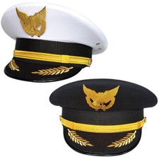 Hommes Armée Chapeau Capitaine Performance Cap Soldat Déguisement Militaire