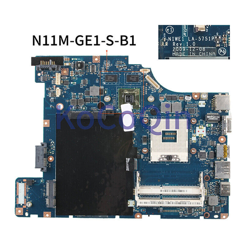 LA-5751P Laptop Motherboard Intel HM55 DDR3 Geforce 310M For