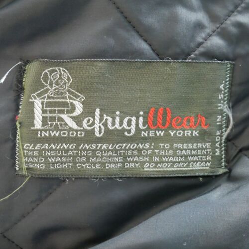VTG Refrigiwear Green Jacket Coat Iron Tuff Wear Mens Medium Zipper With Hood - Picture 11 of 11