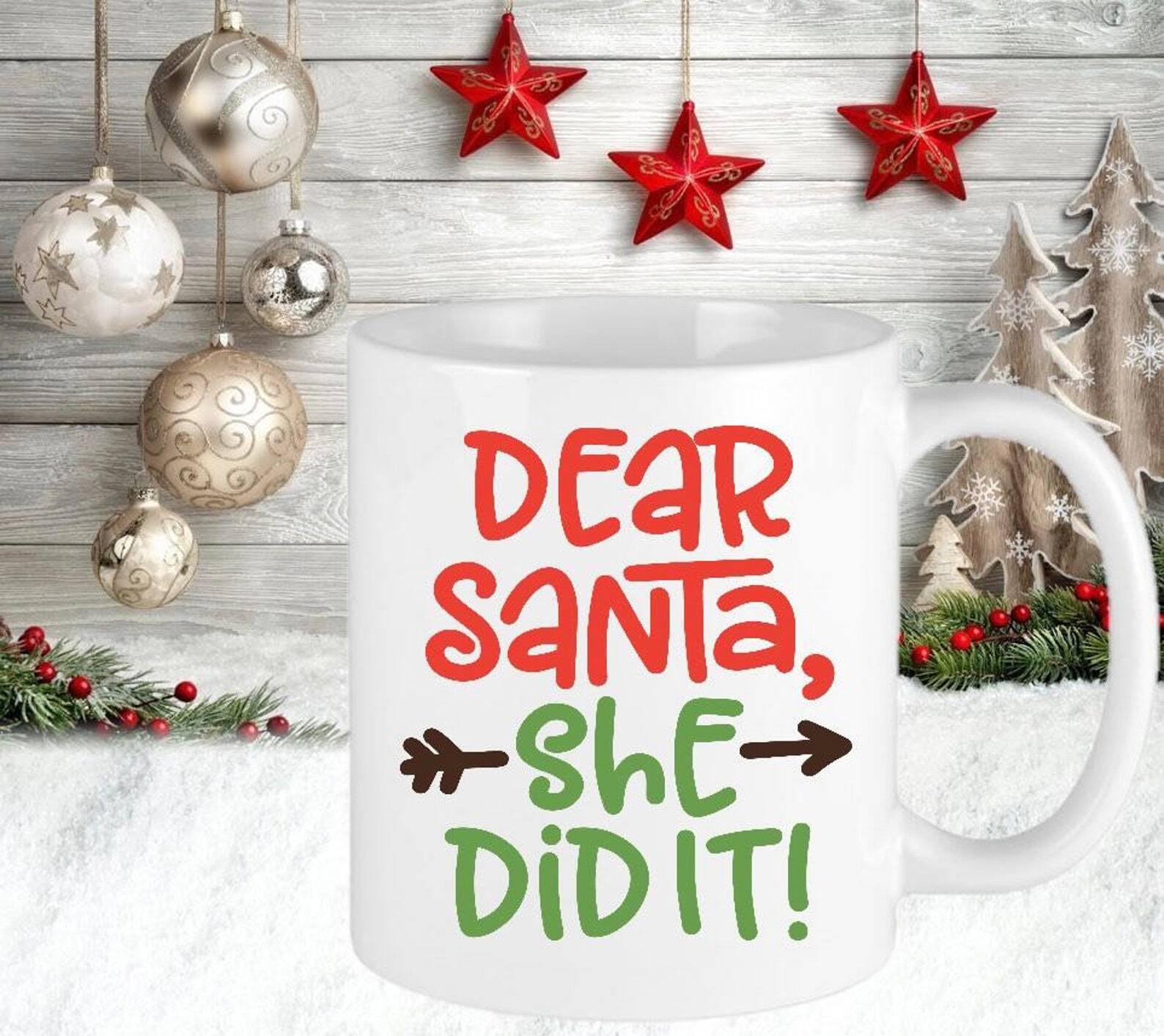 Christmas Personalised Mug Gift Present Funny Christmas Hot Chocolate Tea Coffee