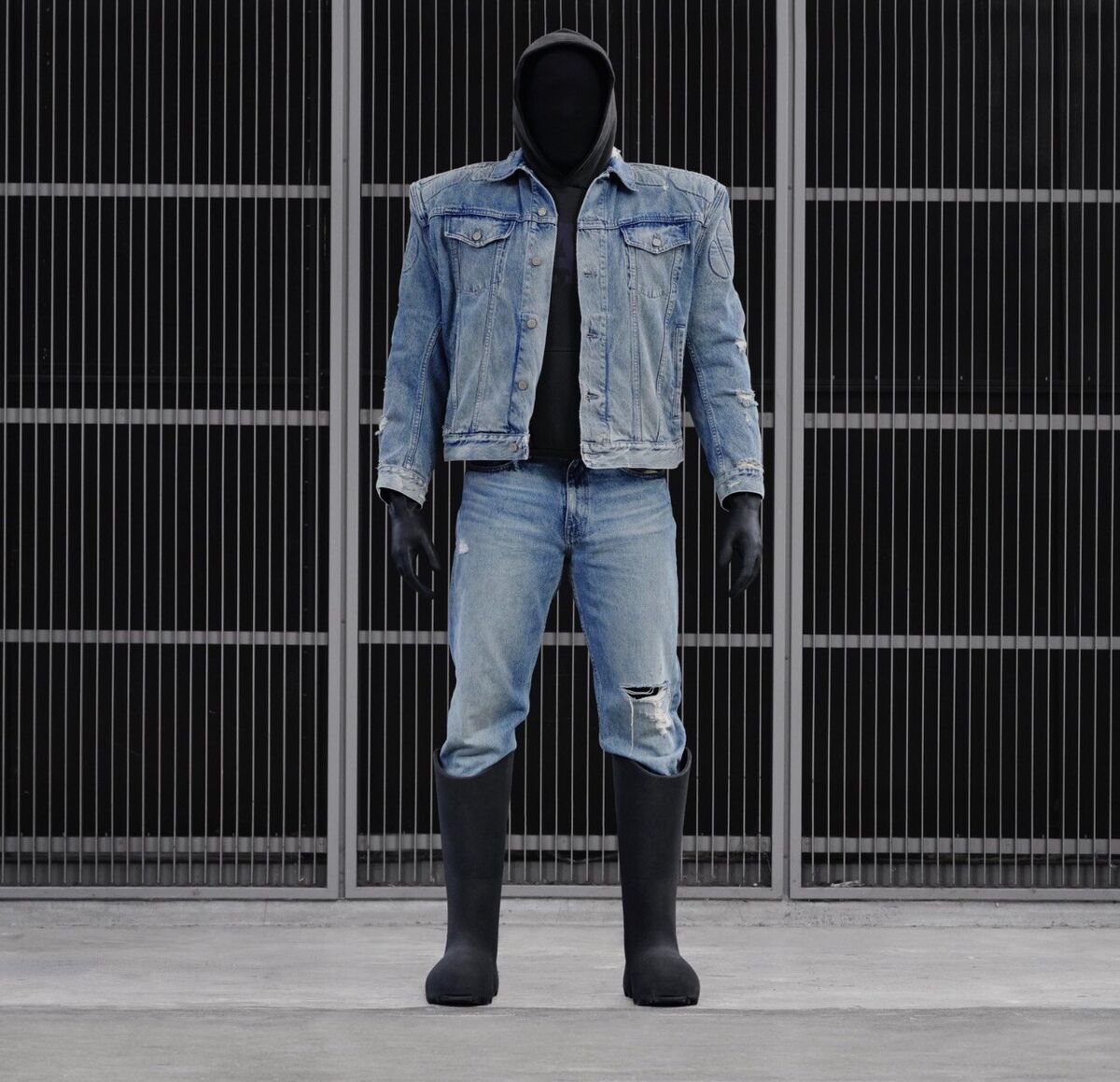 YeezyGap  Balenciaga Padded Denim Jacket