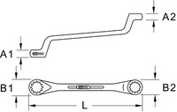 KS Tools Bronzeplus Doppel-RingschlüSsel GekröPft 22X24 Mm (963.7406)