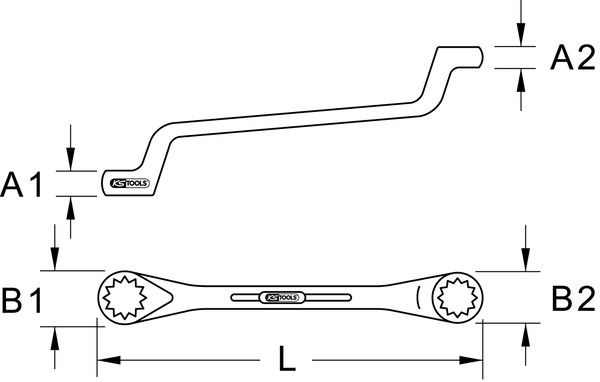 KS Tools Bronzeplus Doppel-RingschlüSsel GekröPft 22X24 Mm (963.7406)-image