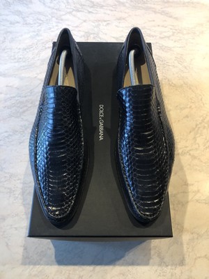 Scarpe Mocassini D\u0026G Dolce e Gabbana Pitone Blu 44 RARE VINTAGE | eBay