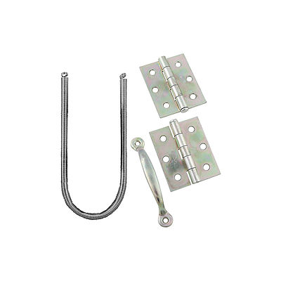 Kit Porta Schermo Per Porta In Acciaio Zincato - Cerniere Con Molla, Gancio E Tirante Per Montaggio Universale, National Hardware N190-751