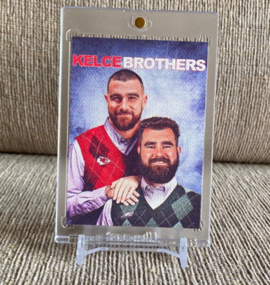  Custom ACEO TRAVIS/JASON KELCE ''Stepbrothers'' Movie Poster Parody Canvas Card