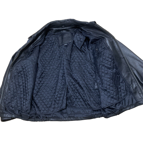 American Classics Leather Jacket Men L 2-in-1 Lined Cafe Race Motorcycle Bomber - Picture 3 of 21