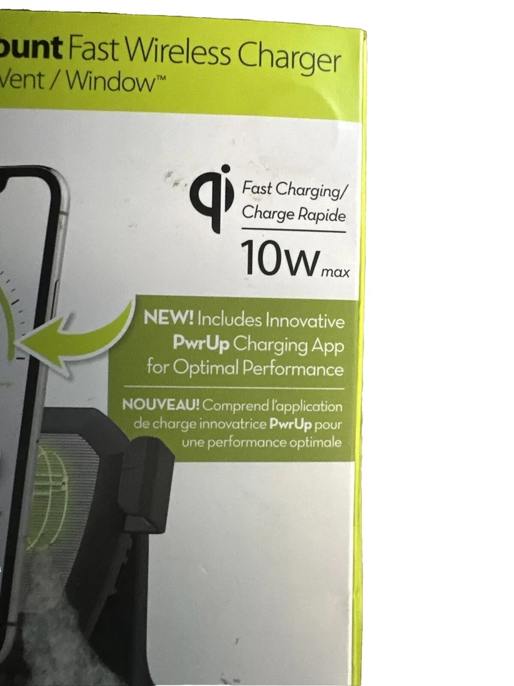 Bracketron-PwrUp Qi 10W Fast Wireless Charging Mount For Most Cell Phones Black - Image 2 of 4