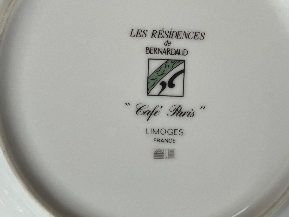 Bernardaud Limoges Café Paris Porcelain Salad Plates Set Of 2