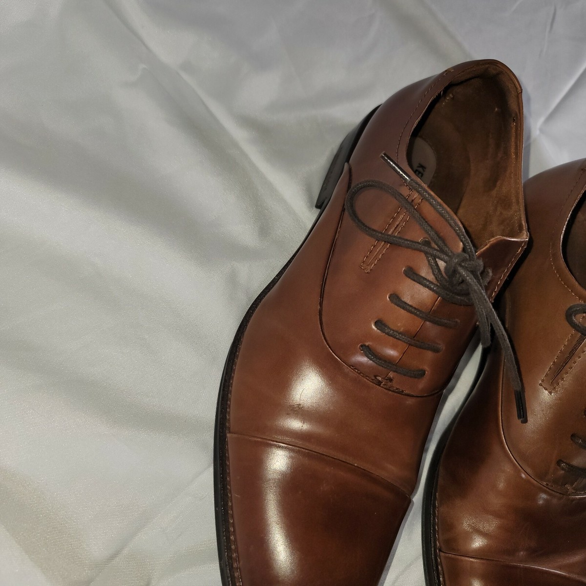 Kenneth Cole New York Mens Cognac Mix-Er Oxfords Shoes 8M 