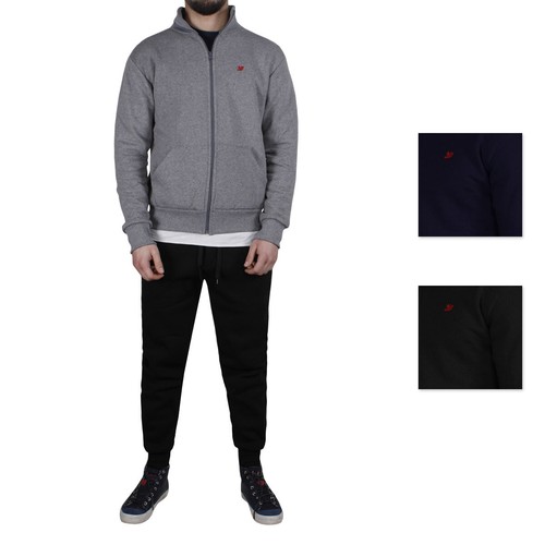 Tuta Sportiva Uomo Tinta Unita Cotone Felpa Pantaloni Laccetti Grigio Nero  Blu | eBay