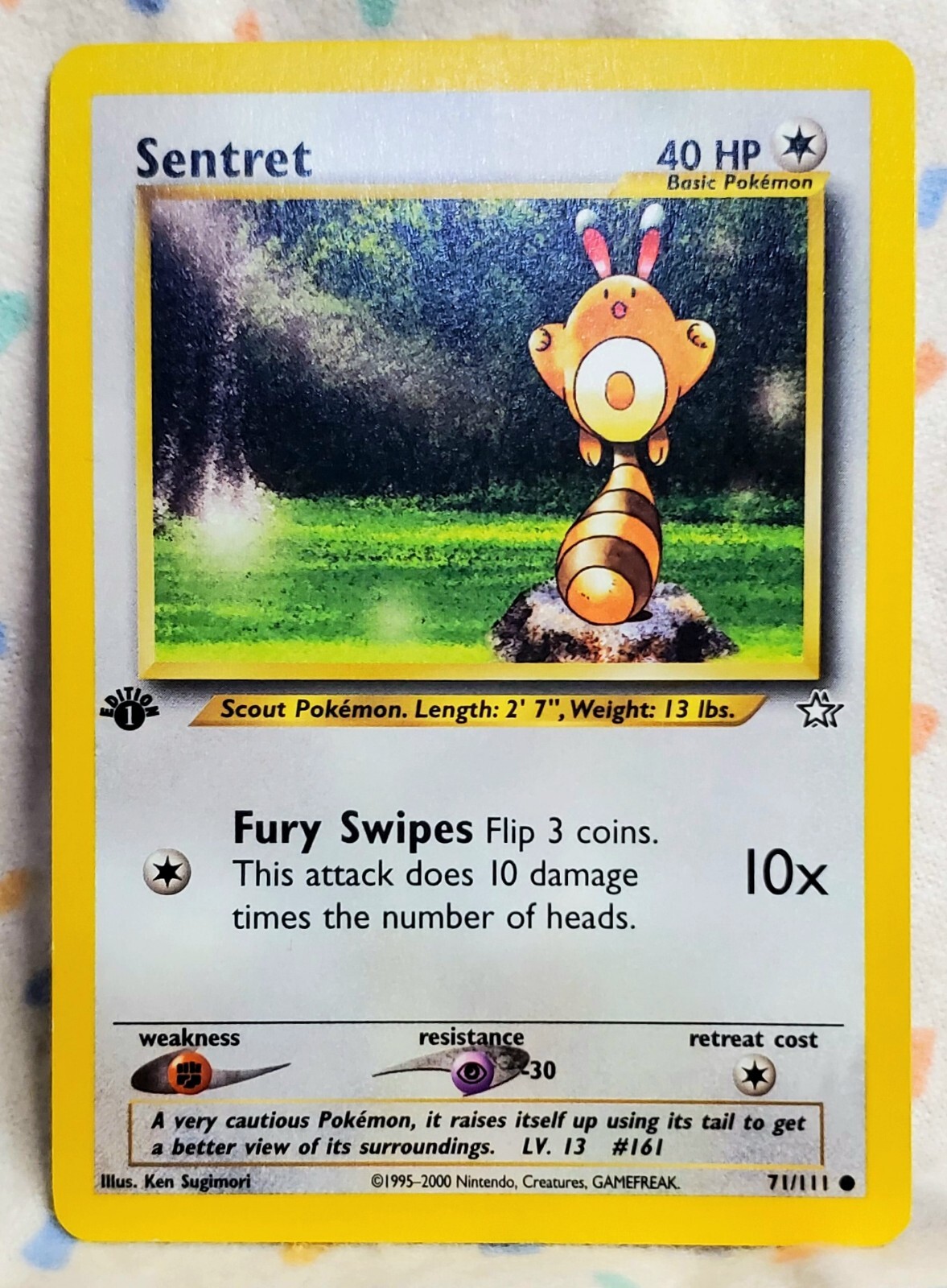Pokemon 1st Edition Neo Genesis SENTRET 71/111 Common 2000 Near Mint