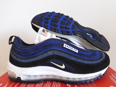 Nike Air Max 97 SE Black-Lt Zitron Blue Running Club Mens Sz 9 [DH1085-001]