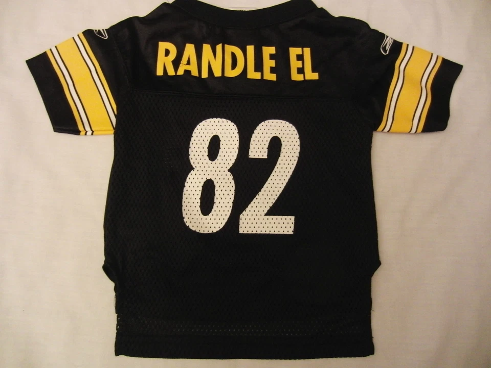 Camiseta deportiva negra Reebok Steelers 82 Randle El 12 meses Foto 2 de 4