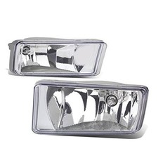 Fog Lights Compatible with 07-15 Chevy Silverado/07-13 Halogen Bulb Clear