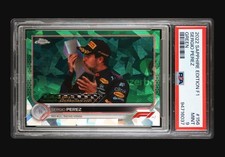 2022 TOPPS CHROME FORMULA 1 SAPPHIRE EDITION 156 SERGIO PEREZ GREEN PSA 9