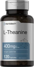 L Theanine 400mg | 120 Capsules | Non-GMO & Gluten Free | by Horbaach