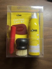 Lodge Seasoned Cast Iron Care Kit Yellow - Brand New Sealed - Ships Free!