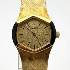RADO Ladies Watch 305 32012 Hand Winding Gold Tone Swiss Made With Box In hand