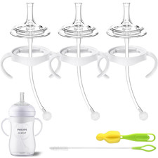 Straw Cup Conversion Kit for Philips Avent Natural Baby Bottles, Sippy Cups Tran