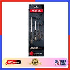 VESSEL - ARMOR GRIP  Screwdriver Cross Point 4PC. Set JISDRIVE No.550APH4PBU