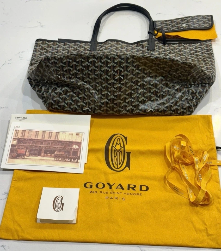 Goyard Womens Black Printed Goyardine Saint Louis Open Shoulder  Handbag - Image 4 of 4
