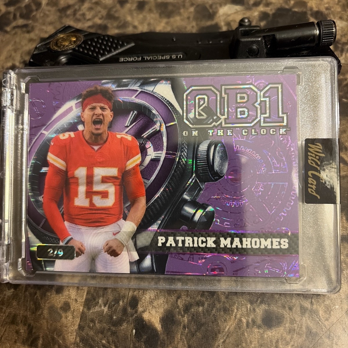 Patrick Mahomes 2/9 Purple Shock 2026 Wild Card QB1 On The Clock
