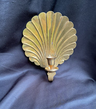 Vintage Ornate Cast Brass Wall Sconce Double-Arm Candle Holder — listing 4
