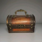 Mini Treasure Chest Small Trunk Box Vintage Style Jewelry Watch Storage!! — photo 3