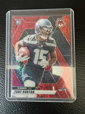 2025 Panini Mosaic - Rookies Tory Horton #396 Red Sparkle Prizm (RC)