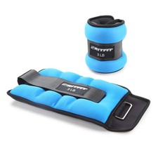 RitFit Ankle Wrist Weights for Women Men 1 Pair Blue - 3 lbs Each