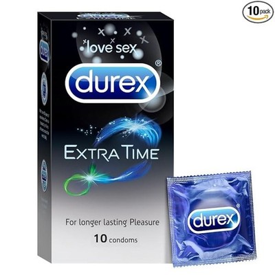 Durex Extra Time Condom For Long Lasting Pleasure Prolong the Passion (30 pack)