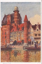 DR Deutsches Reich Danzig Gdansk ungebraucht Postkarte Ansichtskarte (D33)