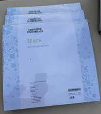 Lot of 3 Creative Memories BLACK 12x12 Scrapbook Pages 15 Sheets/30 Pages NEW