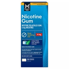 Member's Mark 4 mg Nicotine Polacrilex Gum, Coated Mint Flavor 300 Count