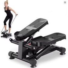 Mini Stepper Macchina con Banda di Resistenza Monitor LCD Silenzioso Attrezzatura Palestra Casa